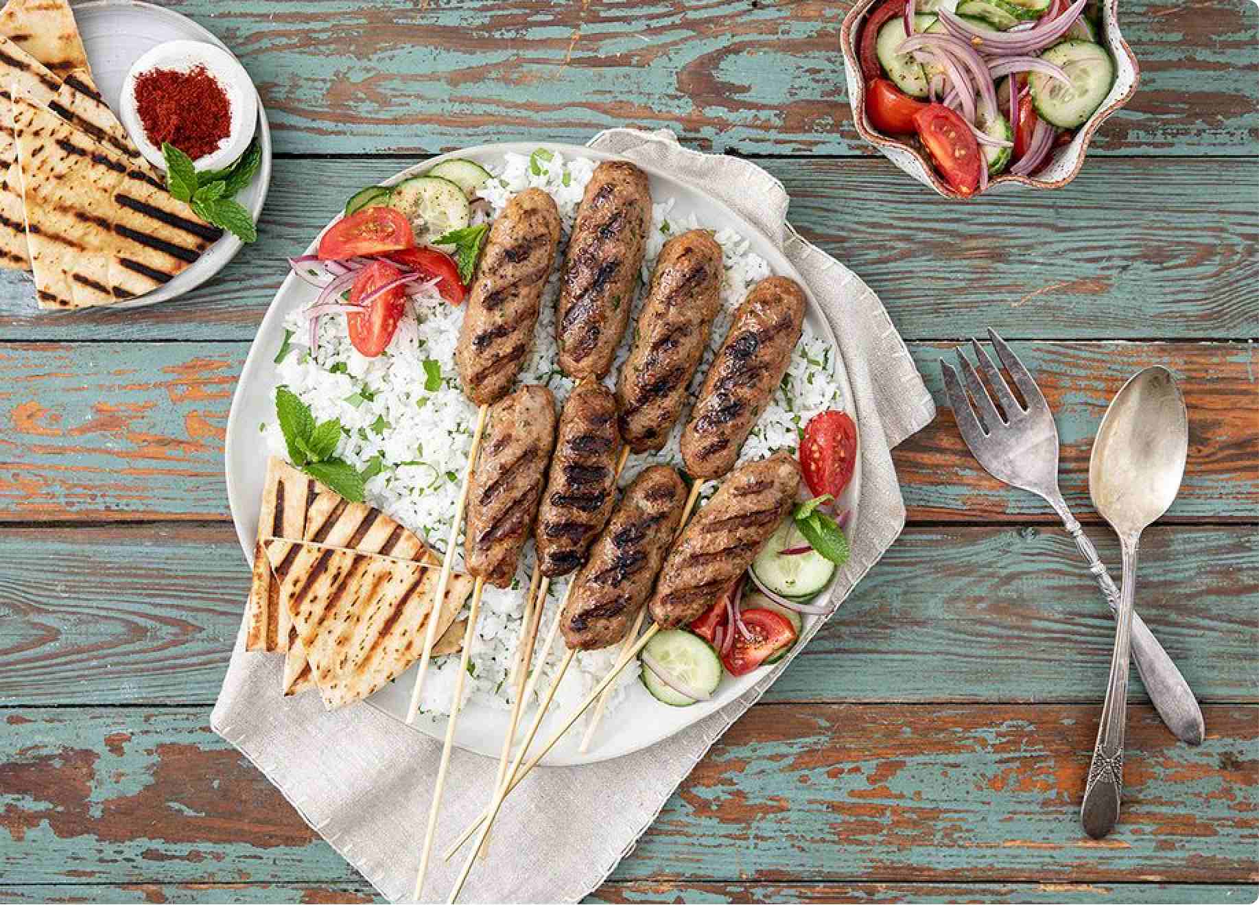 Greek Ground Turkey Kabobs