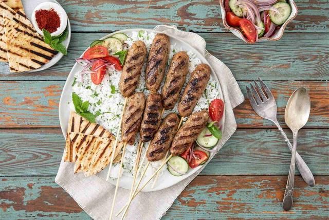 Greek Ground Turkey Kabobs