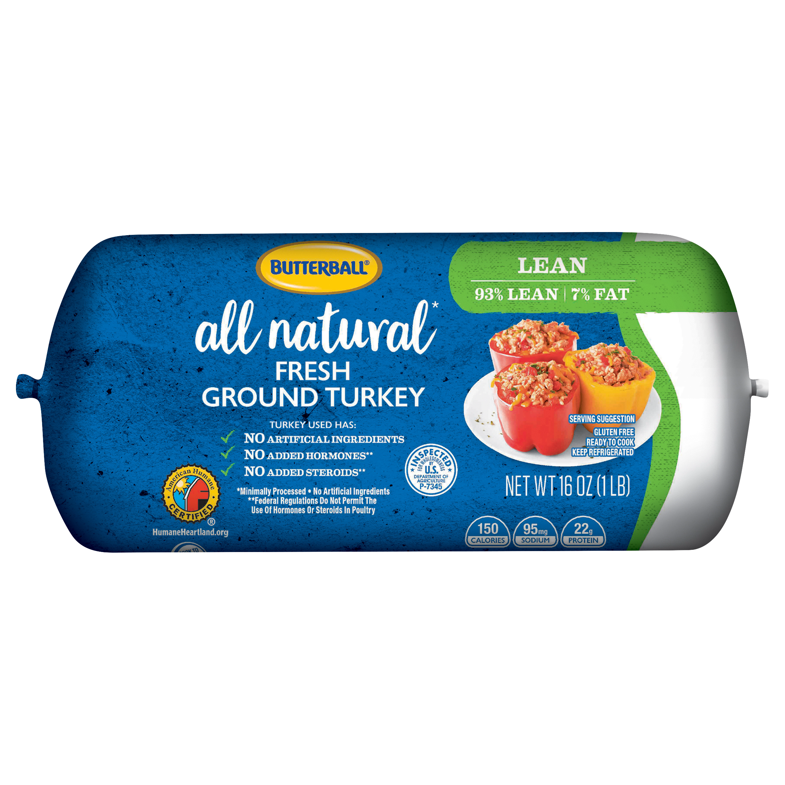 Fresh All Natural* Ground Turkey 93/7 Roll Image of Fresh All Natural* Ground Turkey 93/7 Roll