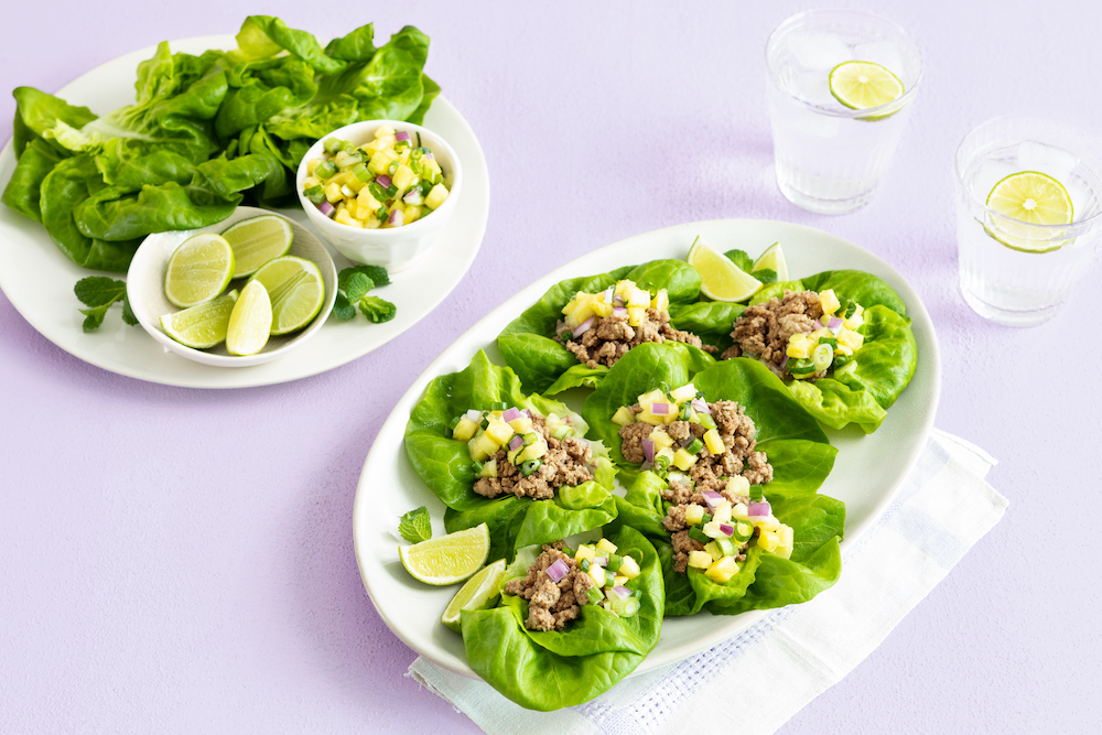 Jamaican Ground Turkey Lettuce Wraps Image of Jamaican Ground Turkey Lettuce Wraps