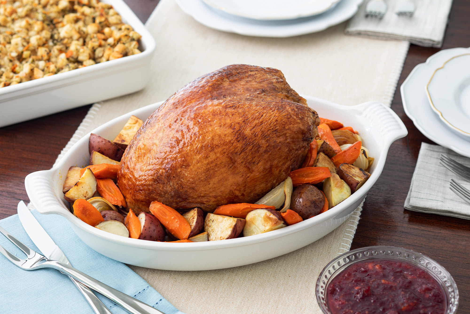 Rosemary turkey breast roasted in an oven bag