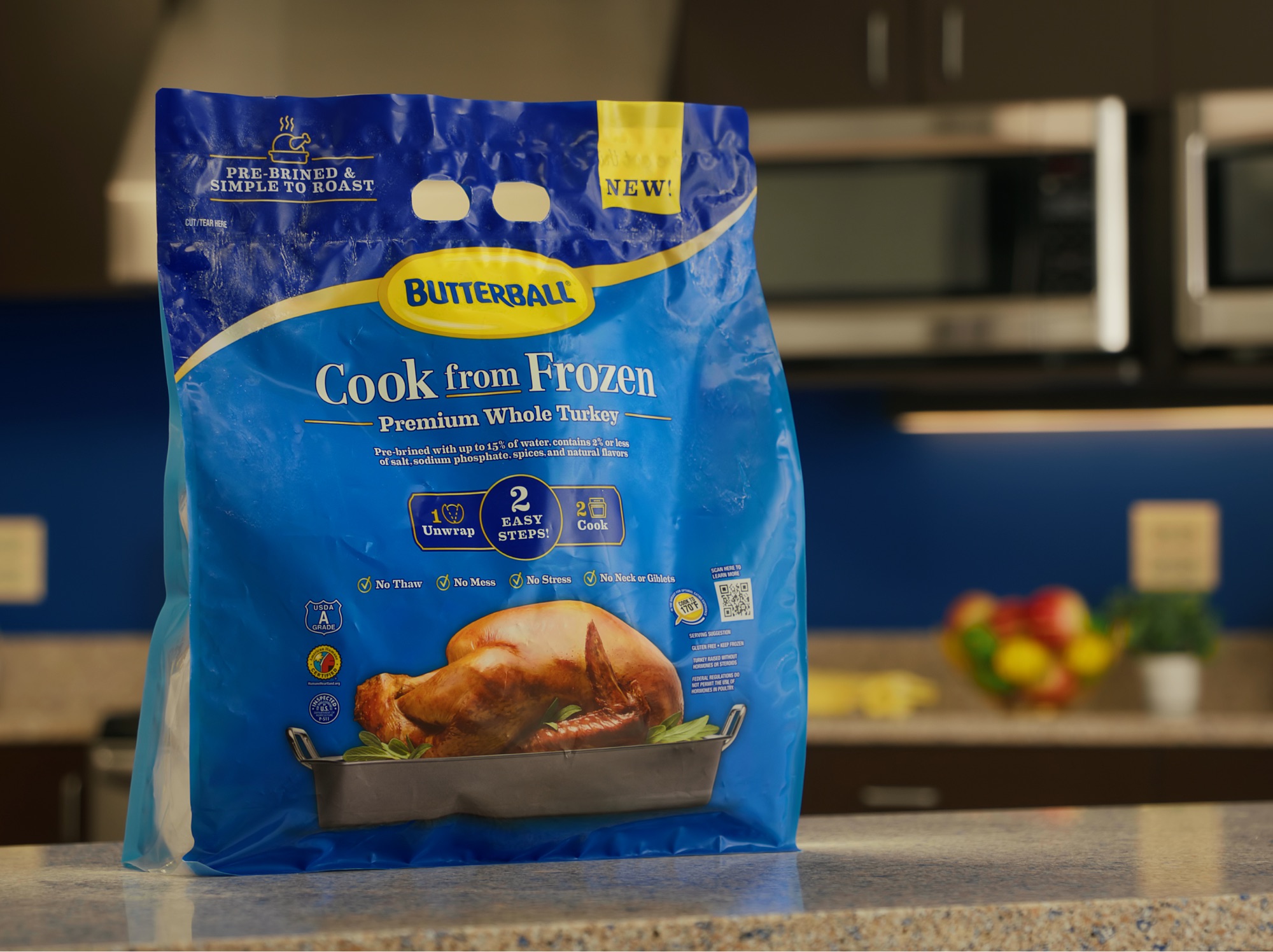 Cook From Frozen Premium Whole Turkey in a bag