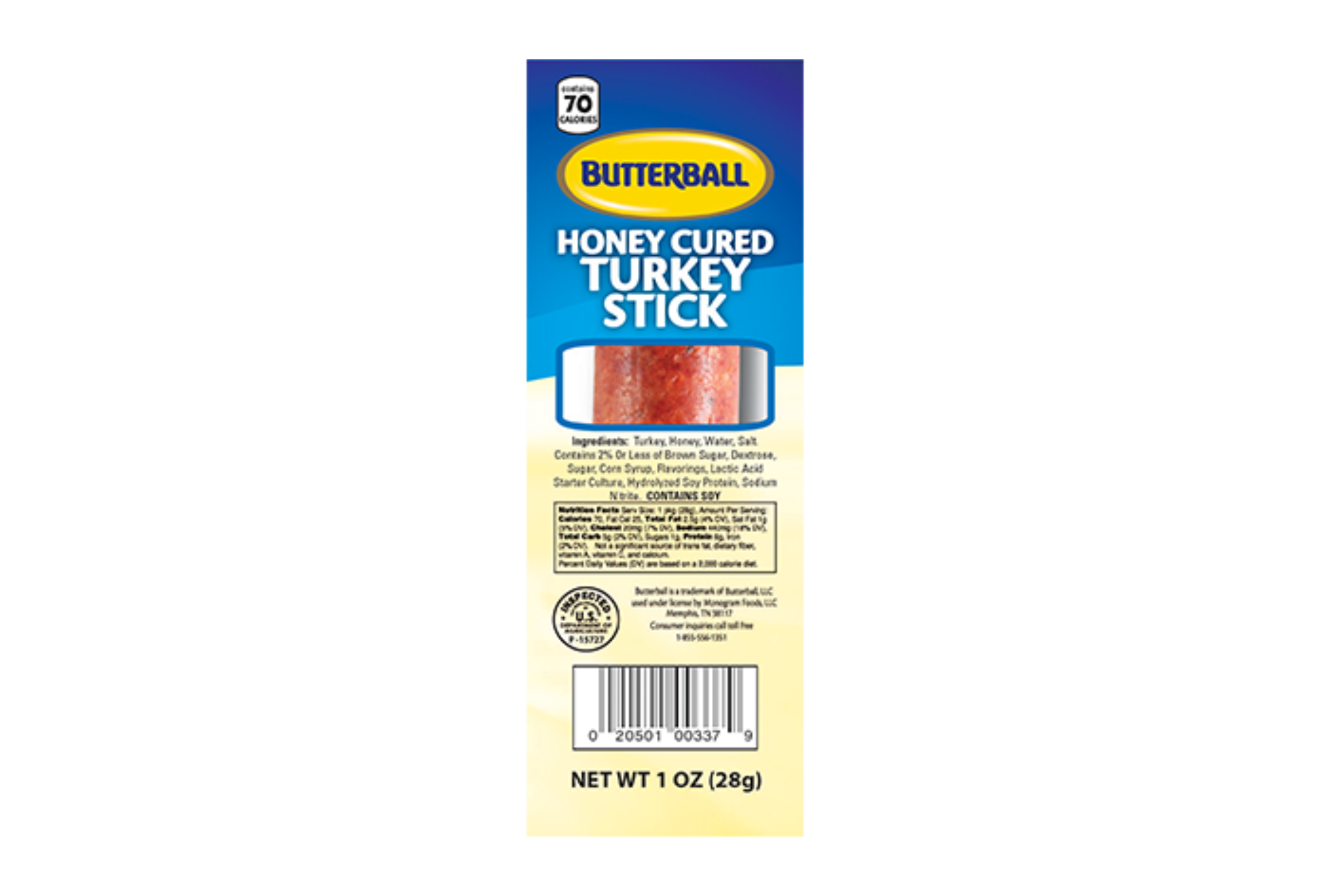 Honey Turkey Snack Stick Image of Honey Turkey Snack Stick.