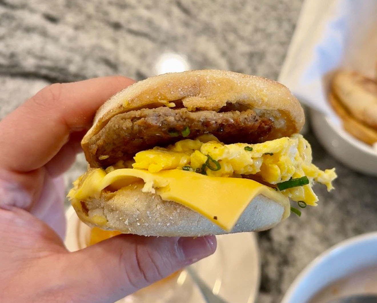 Image of Turkey Sausage Breakfast Sandwiches.