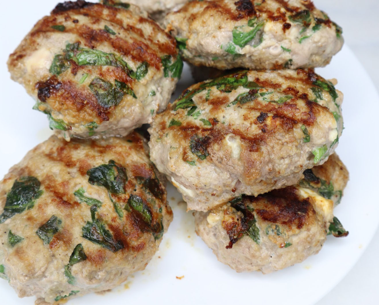 Image of Spinach & Feta Turkey Burgers.