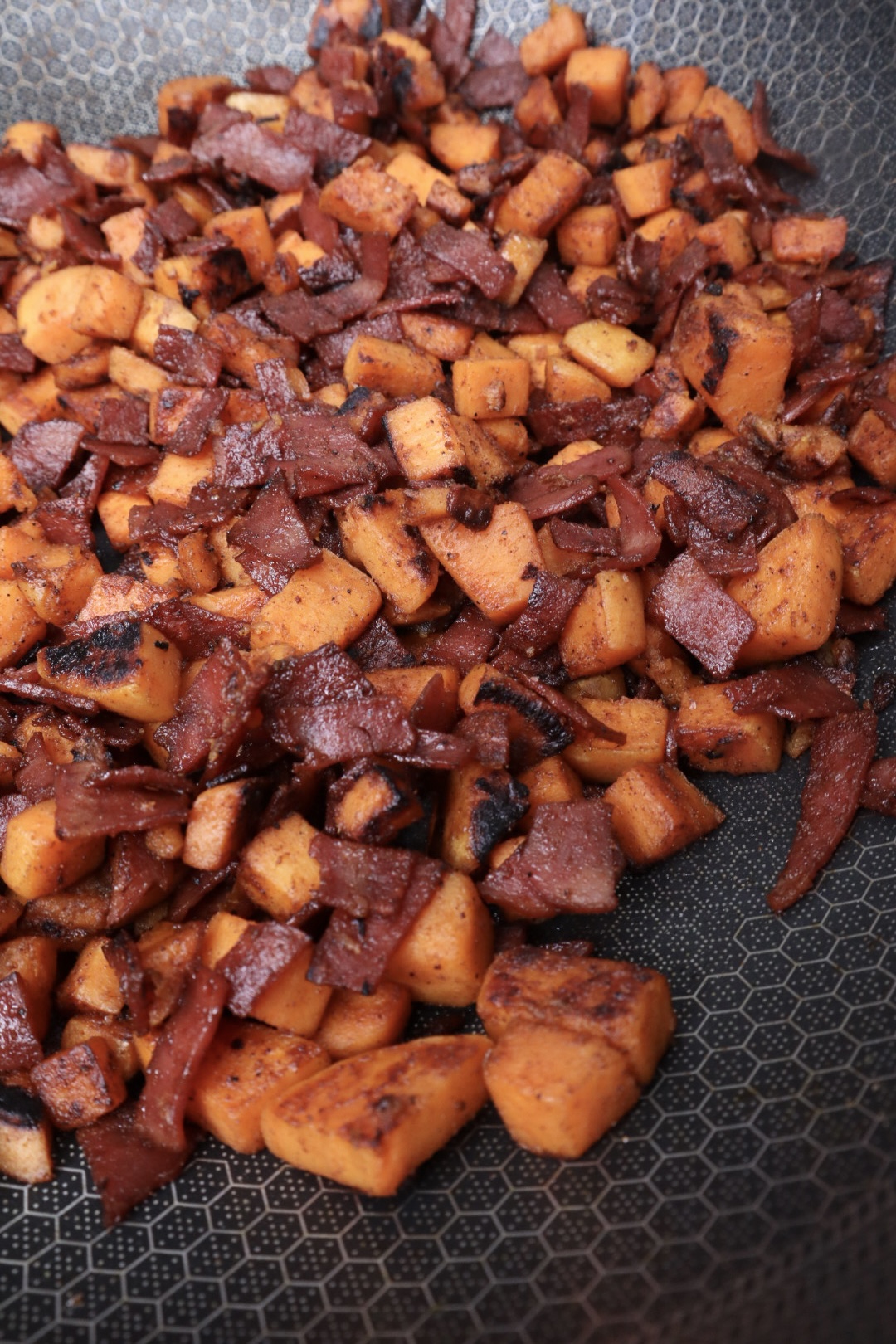  Maple Turkey Bacon Sweet Potato Hash