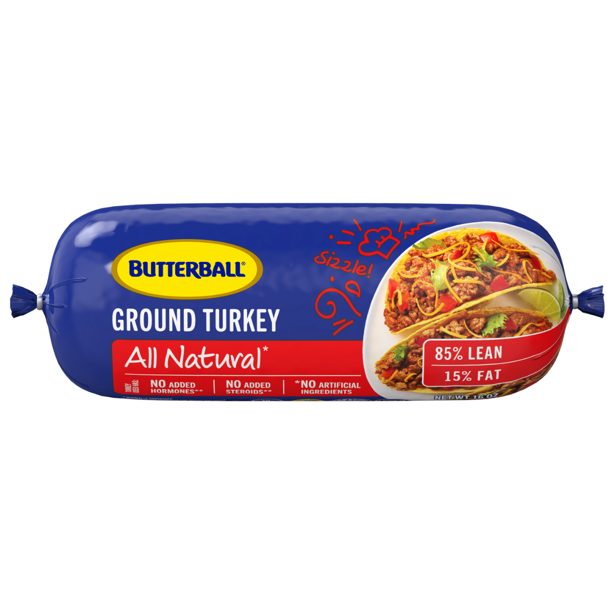 Fresh All Natural* Ground Turkey 85/15 Roll Fresh All Natural* Ground Turkey 85/15 Roll