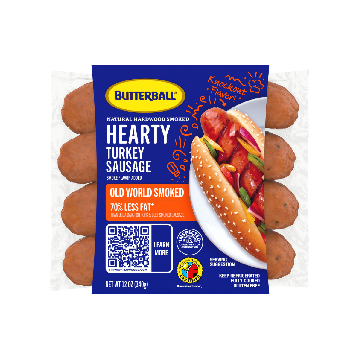 Butterball Hearty Turkey Sausage, Old World Smoked Butterball Hearty Turkey Sausage, Old World Smoked