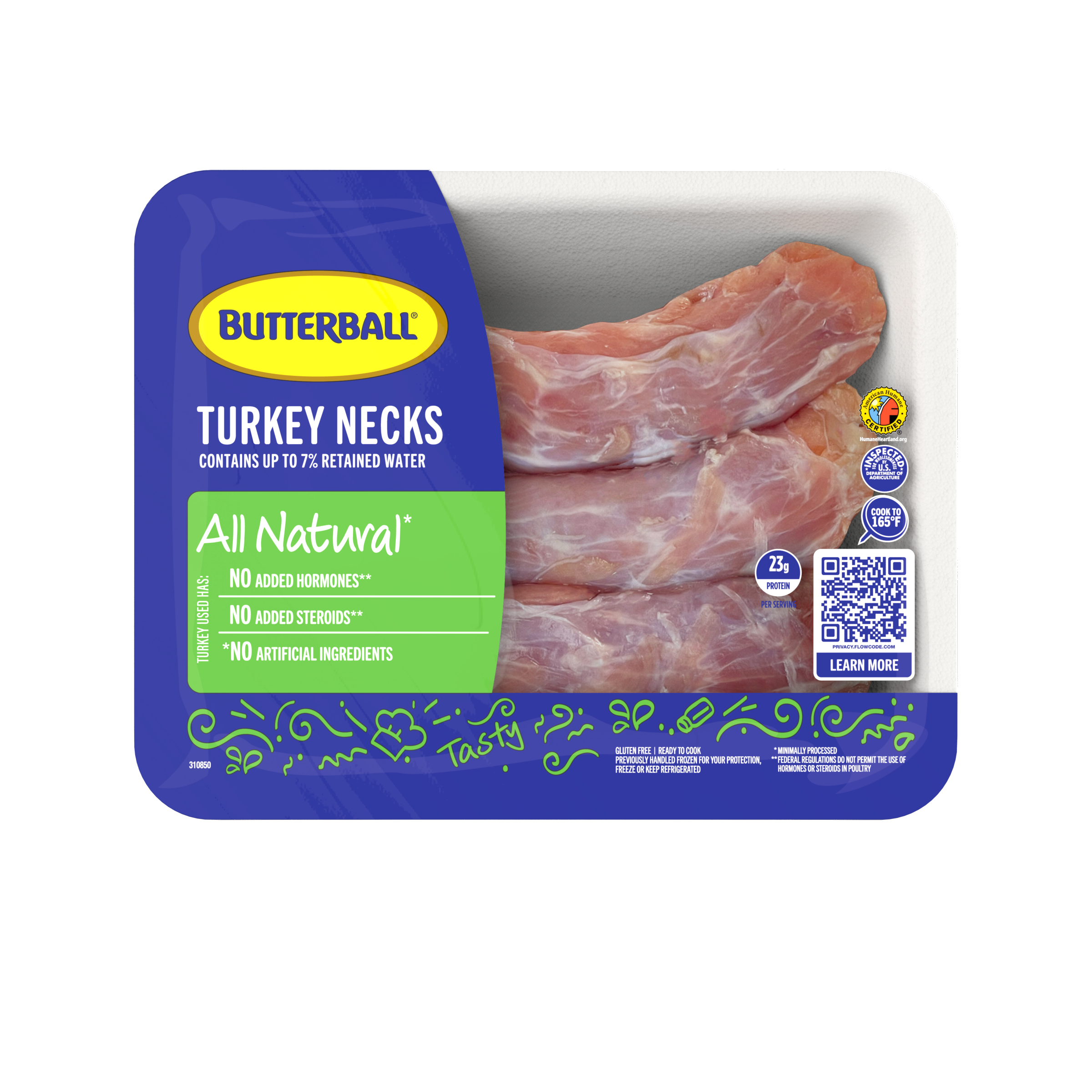 Fresh All Natural* Turkey Necks Image of Fresh All Natural* Turkey Necks.