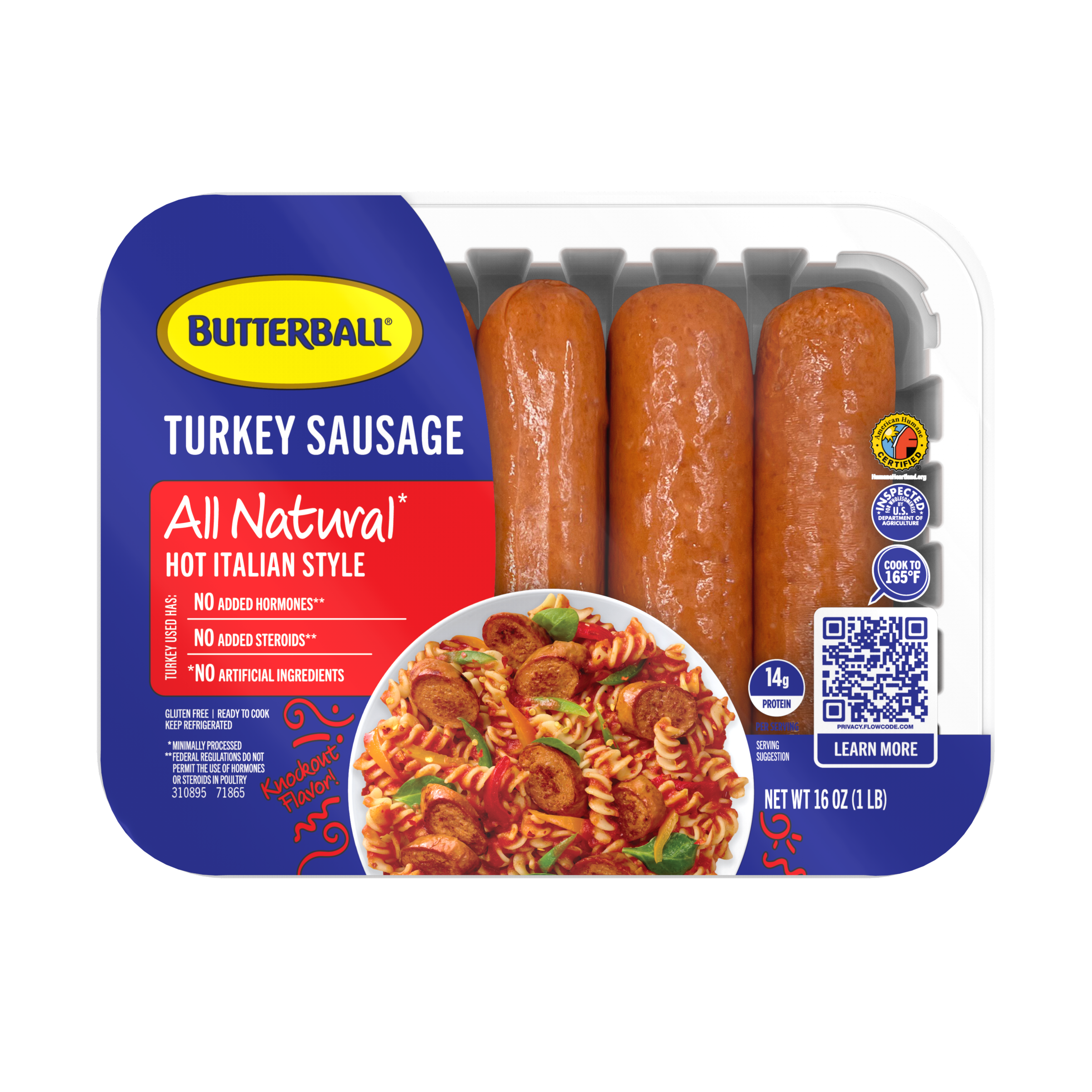 Fresh Hot Italian Turkey Sausage Butterball Fresh Hot Italian Turkey Sausage.