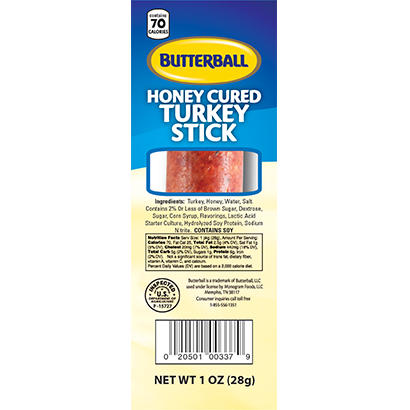 Honey Turkey Snack Stick Image of Honey Turkey Snack Stick