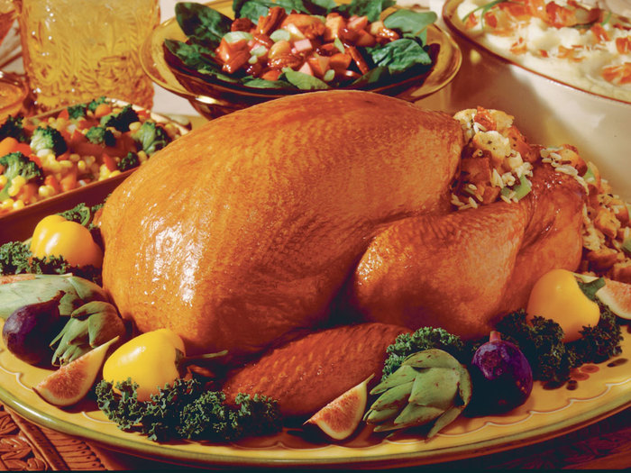 Image of Turkey with English Muffin and Rice Stuffing