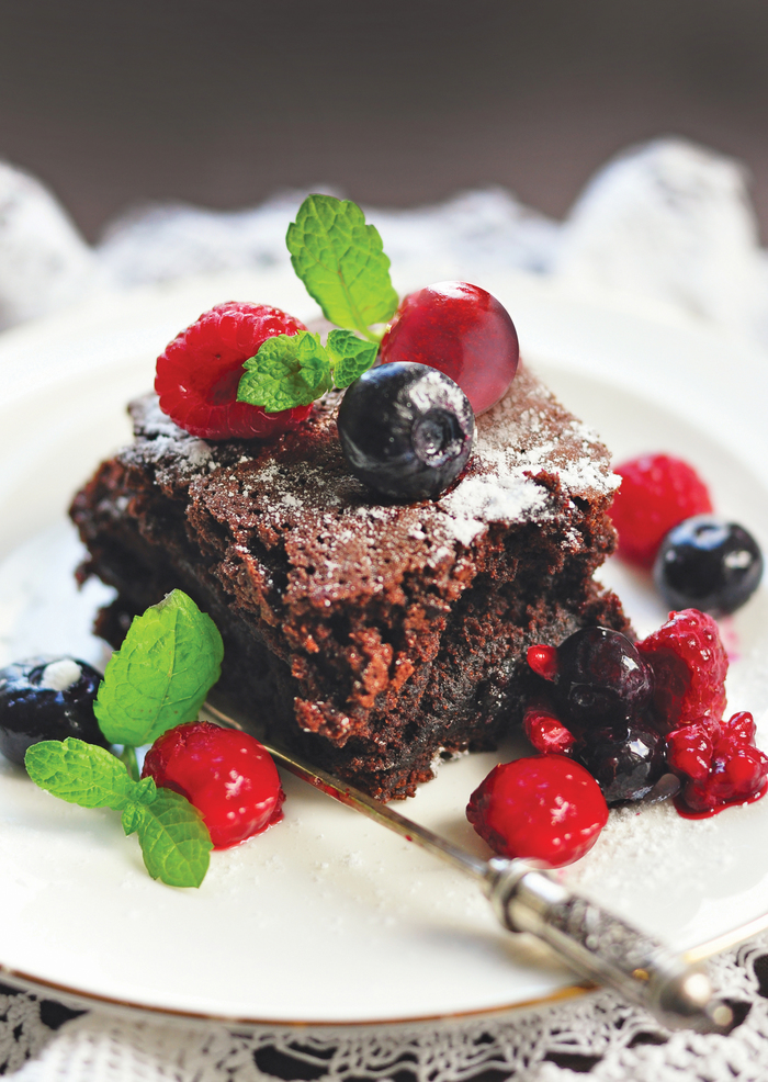 Image of Cabernet Dark Chocolate Brownies