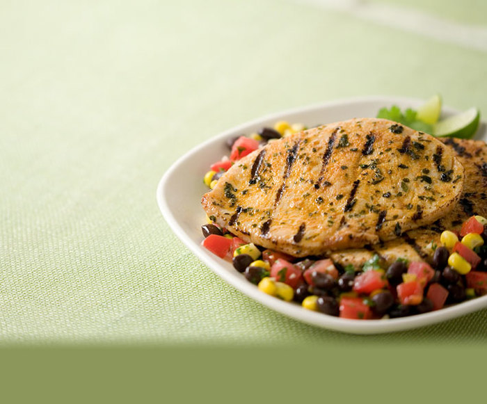 Image of Patio-Style Turkey Filets with Fresh Black Bean Salsa Image of Patio-Style Turkey Filets with Fresh Black Bean Salsa