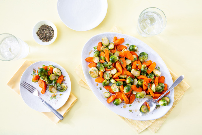 Image of Roasted Brussels Sprouts and Carrots Image of Roasted Brussels Sprouts and Carrots