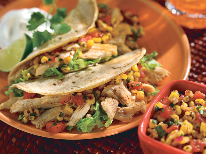 Image of Southwest Turkey Tacos with Spicy Corn Salsa