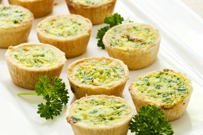 Image of Spinach Brie and Bacon Mini Quiche