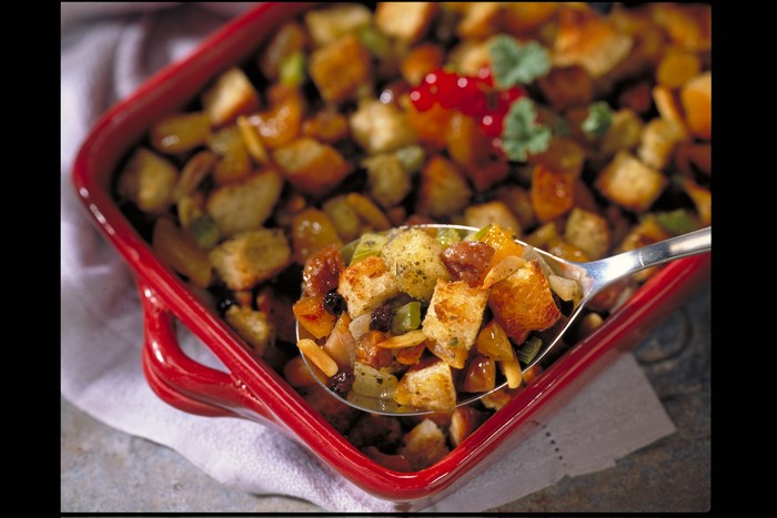 Image of Turkey with Apricot-Chestnut Stuffing Image of Turkey with Apricot-Chestnut Stuffing