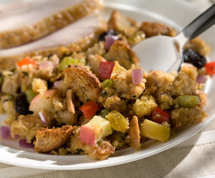 Image of West Coast Multigrain Dressing with Dried Fruit and Almonds Image of West Coast Multigrain Dressing with Dried Fruit and Almonds