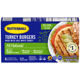 All Natural* 100% White Meat Turkey Burger