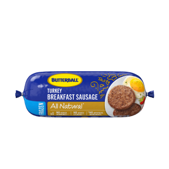 All Natural* Frozen Turkey Breakfast Sausage