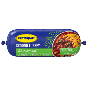 Fresh All Natural* Ground Turkey 93/7 Roll