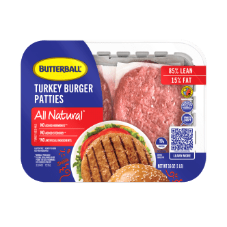 Butterball 85/15 Turkey Burger Patties.