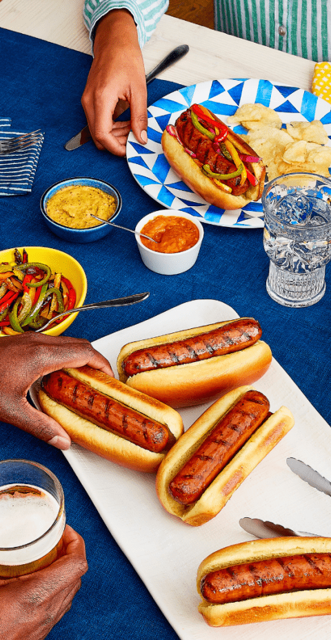 Grilled Hearty Links with Fixings
