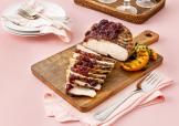 Image of a Grilled Turkey Breast with Cranberry-Jalapeño Hot Sauce