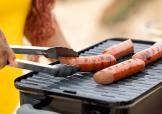 Sausages on the grill.