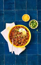 Turkey Chili with Toppings