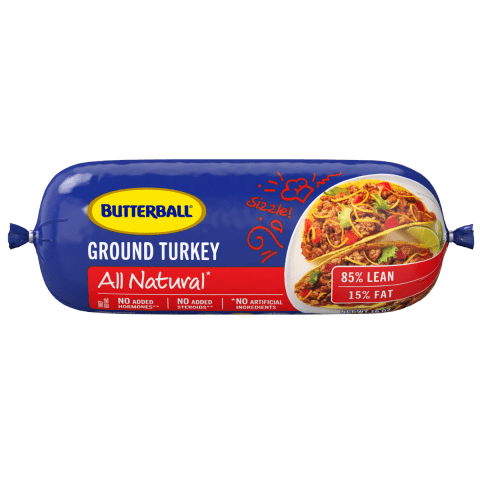 Fresh All Natural* Ground Turkey 85/15 Roll