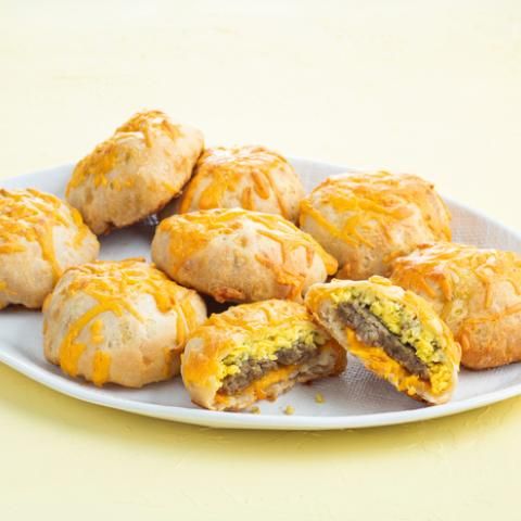 Image of Sausage, Egg and Cheese-Stuffed Biscuits