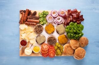 Build-Your-Own Turkey Burger Platter