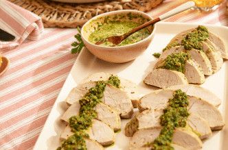 Grilled Turkey Breast Tenderloin with Chimichurri Sauce