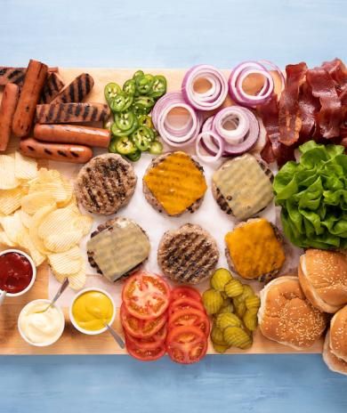 Build-Your-Own Turkey Burger Platter