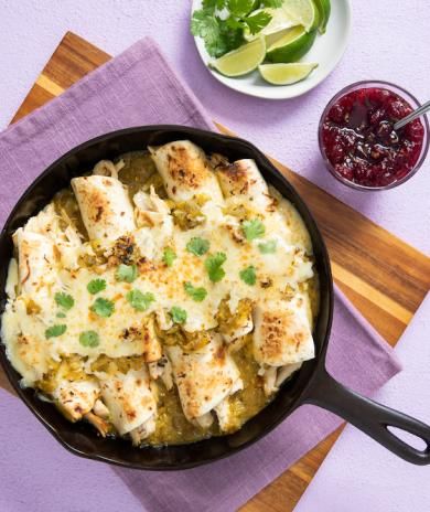 Image of Leftover Turkey Skillet Enchiladas