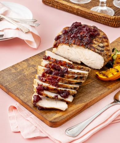 Grilled Turkey Breast With Cranberry Jalapeno Hot Sauce