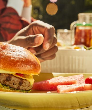 Image of grilled turkey burger