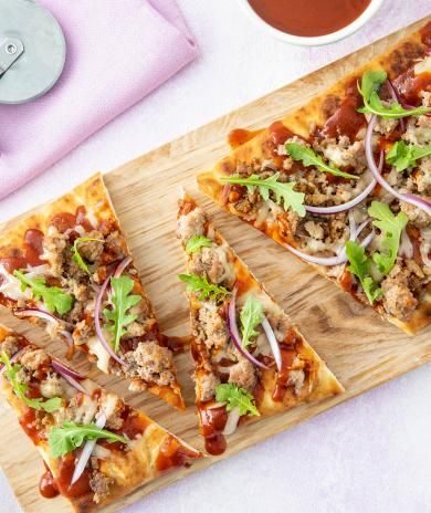 Image of BBQ Turkey Flatbread Pizza