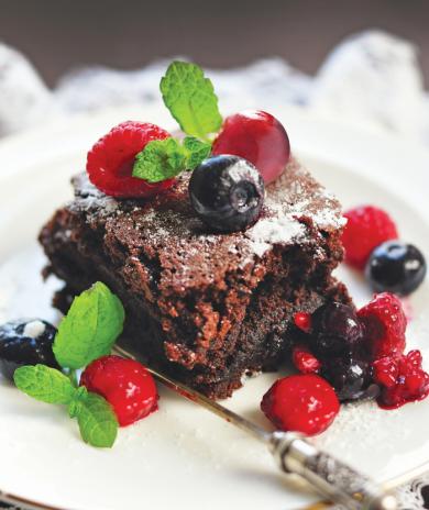 Image of Cabernet Dark Chocolate Brownies