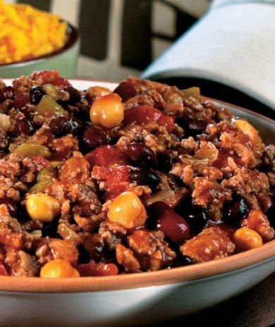 Image of Easy Three-Bean Turkey Chili
