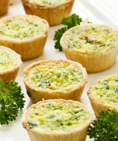 Image of Spinach Brie and Bacon Mini Quiche