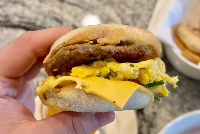 Image of Turkey Sausage Breakfast Sandwiches.