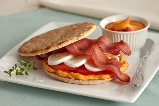 Image of Egg and Red Pepper hummus Sandwich