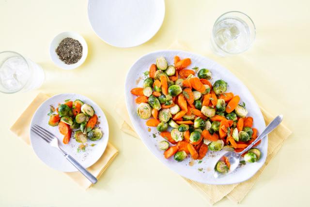 Image of Roasted Brussels Sprouts and Carrots